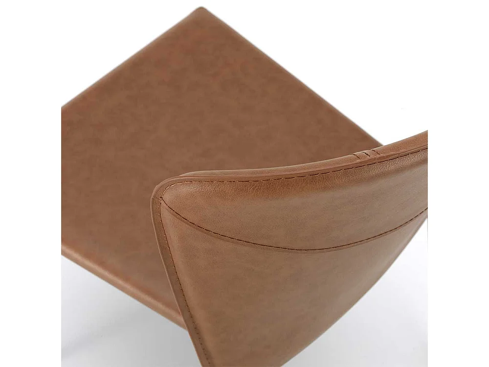 Stühle in Braun Kunstleder modern (2er Set)