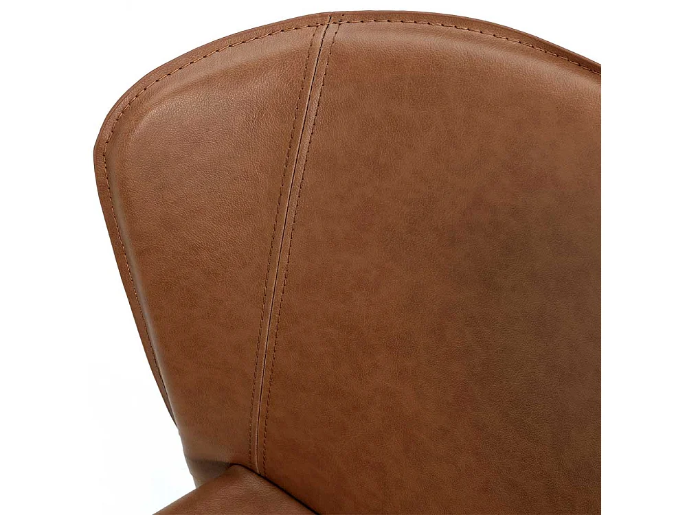 Stühle in Braun Kunstleder modern (2er Set)