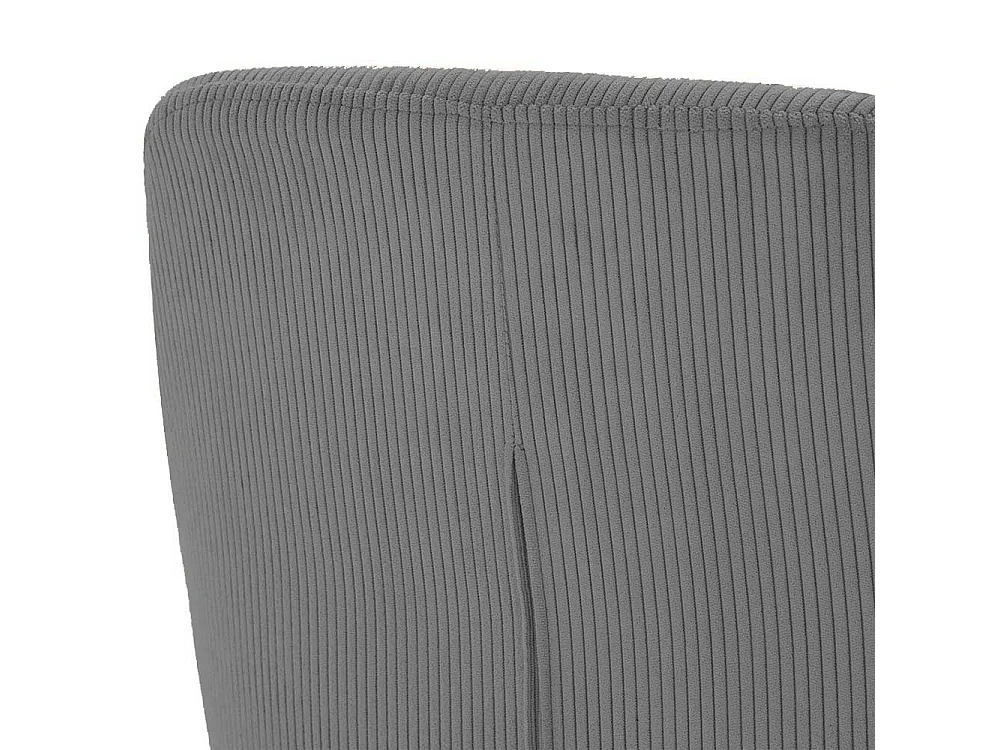 2 Stühle in Grau Cord Gestell aus Metall (2er Set)