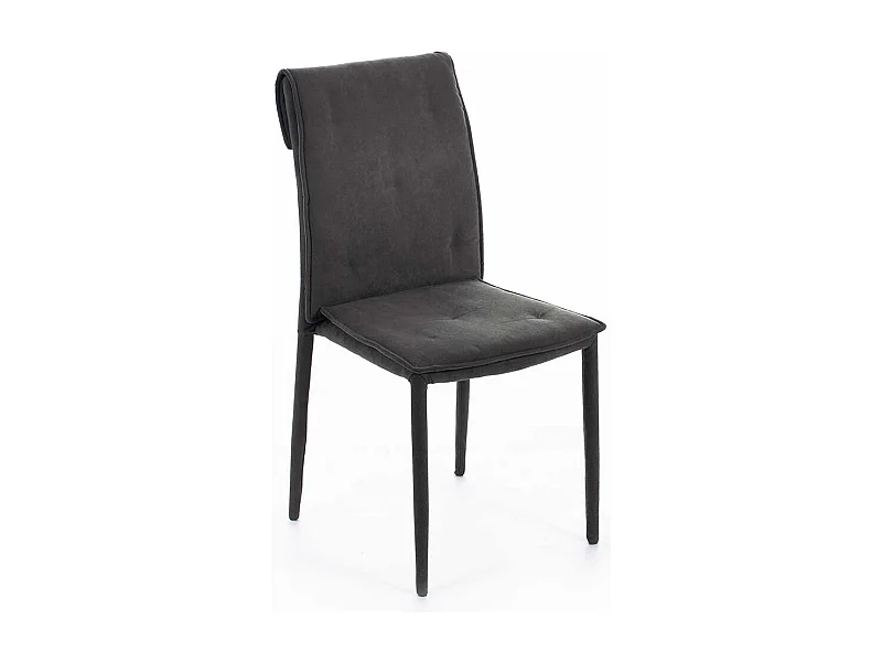 Polsterst�hle in Dunkelgrau Microfaser modern (4er Set)