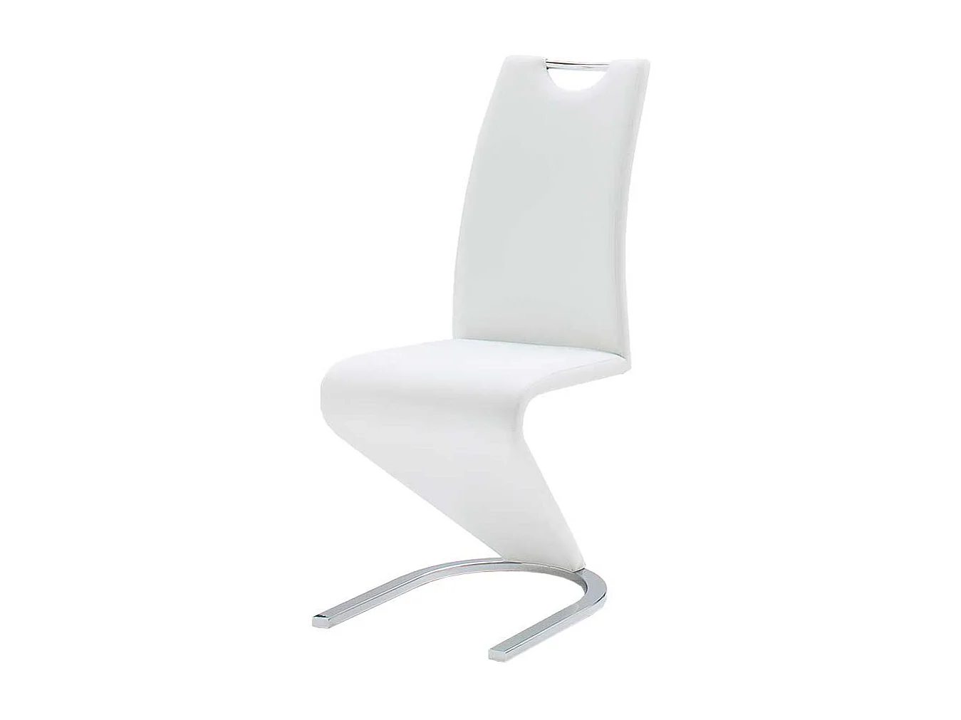 Freischwingerstuhl aus Kunstleder mit Griff (2er Set)