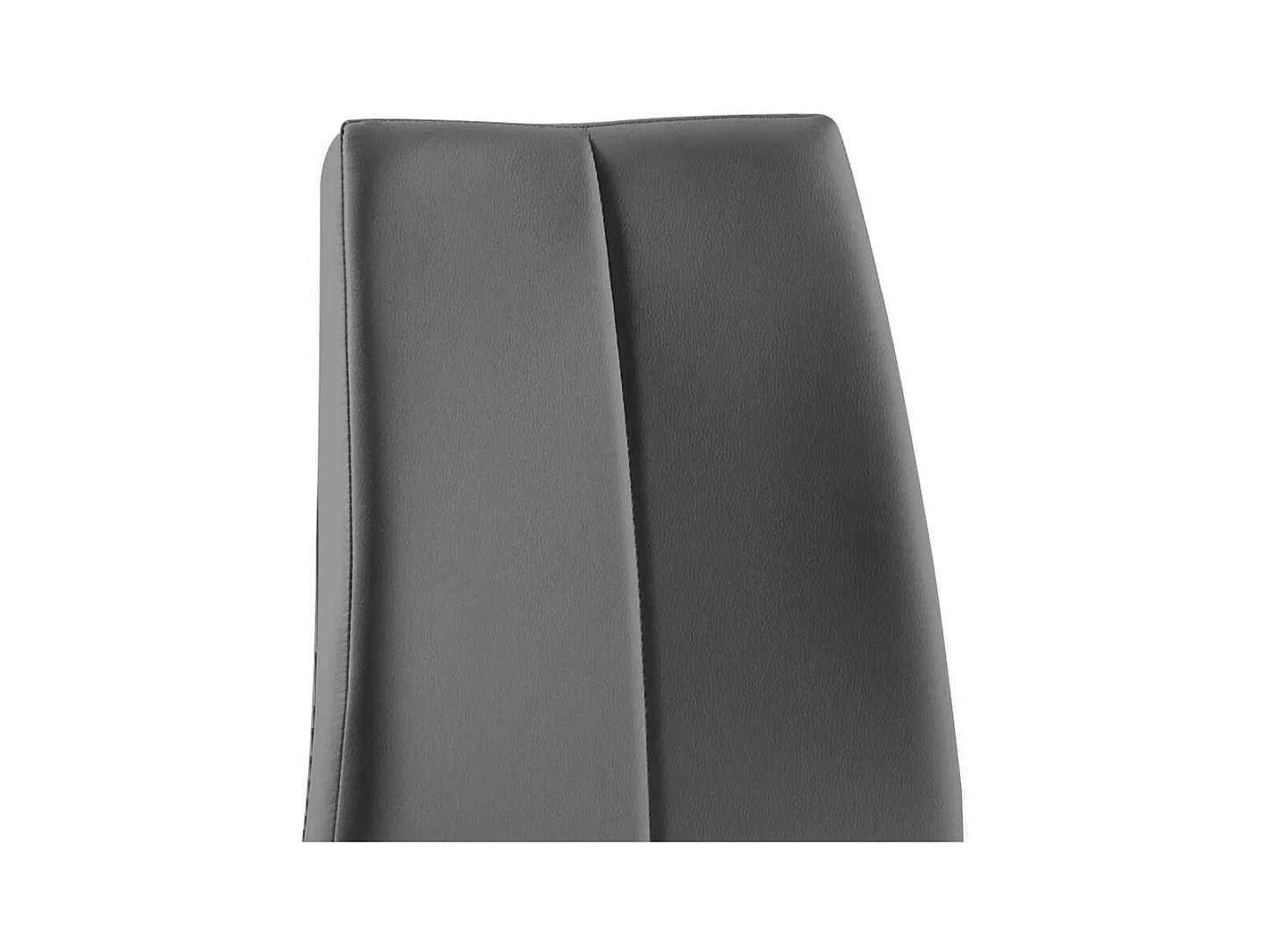 Polsterstuhl Set in Dunkelgrau Kunstleder Stahl verchromt (4er Set)