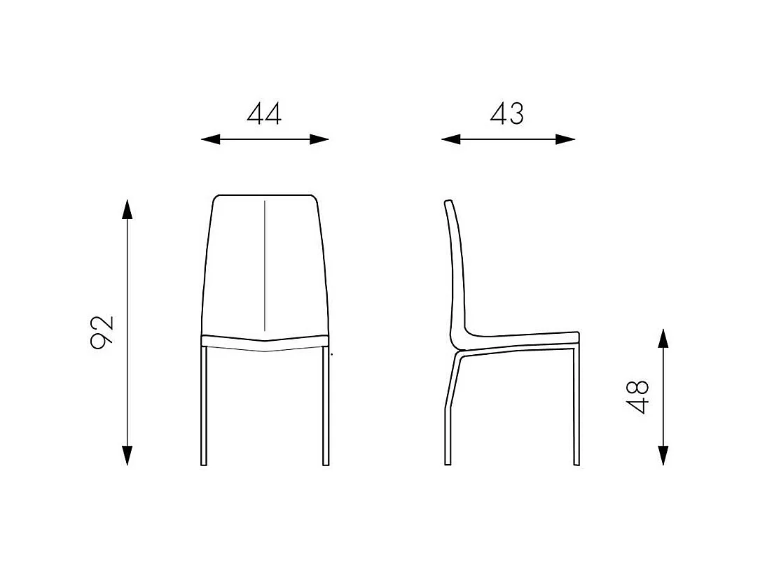 Polsterstuhl Set in Dunkelgrau Kunstleder Stahl verchromt (4er Set)