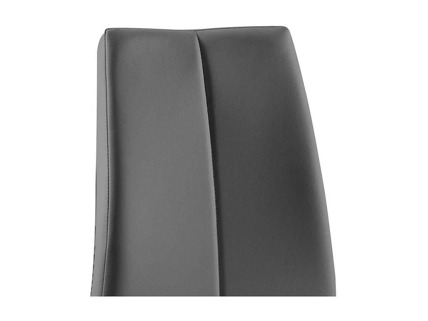 Polsterstuhl Set in Dunkelgrau Kunstleder Stahl verchromt (4er Set)