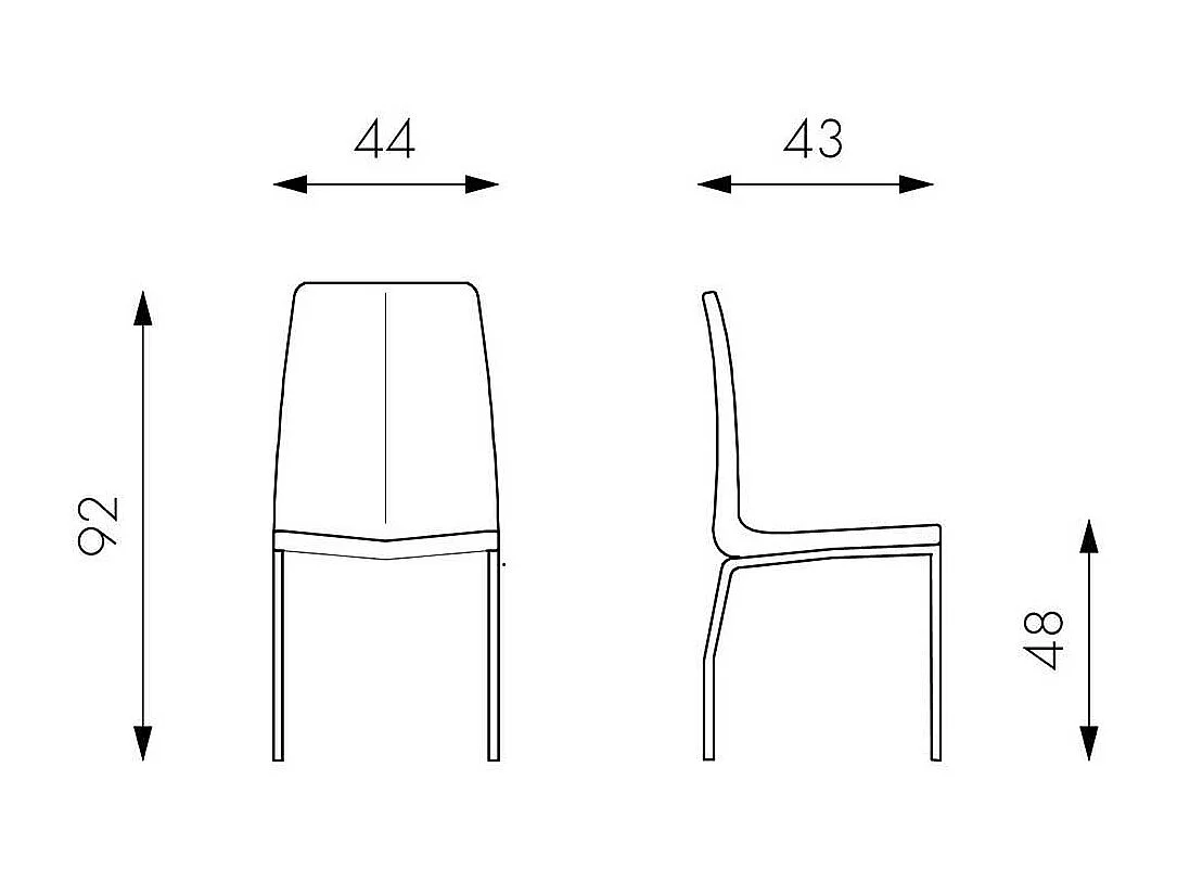 Polsterstuhl Set in Dunkelgrau Kunstleder Stahl verchromt (4er Set)