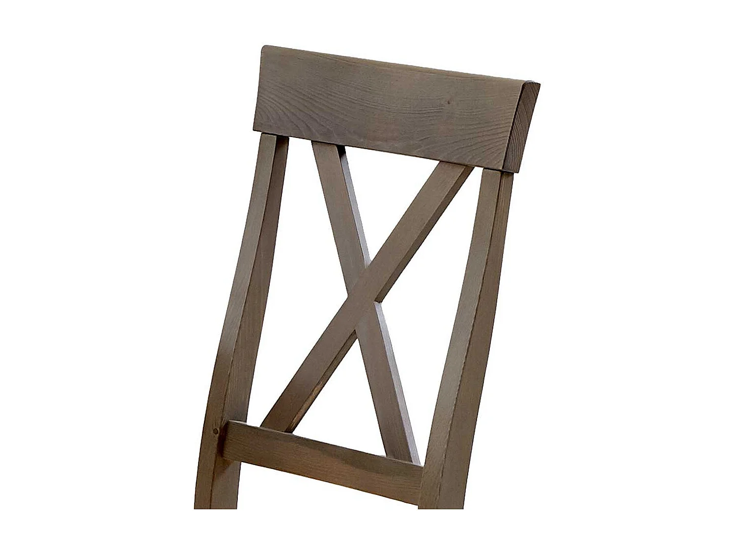 Landhaus Esszimmerstuhl in Grau Kiefer Massivholz (2er Set)