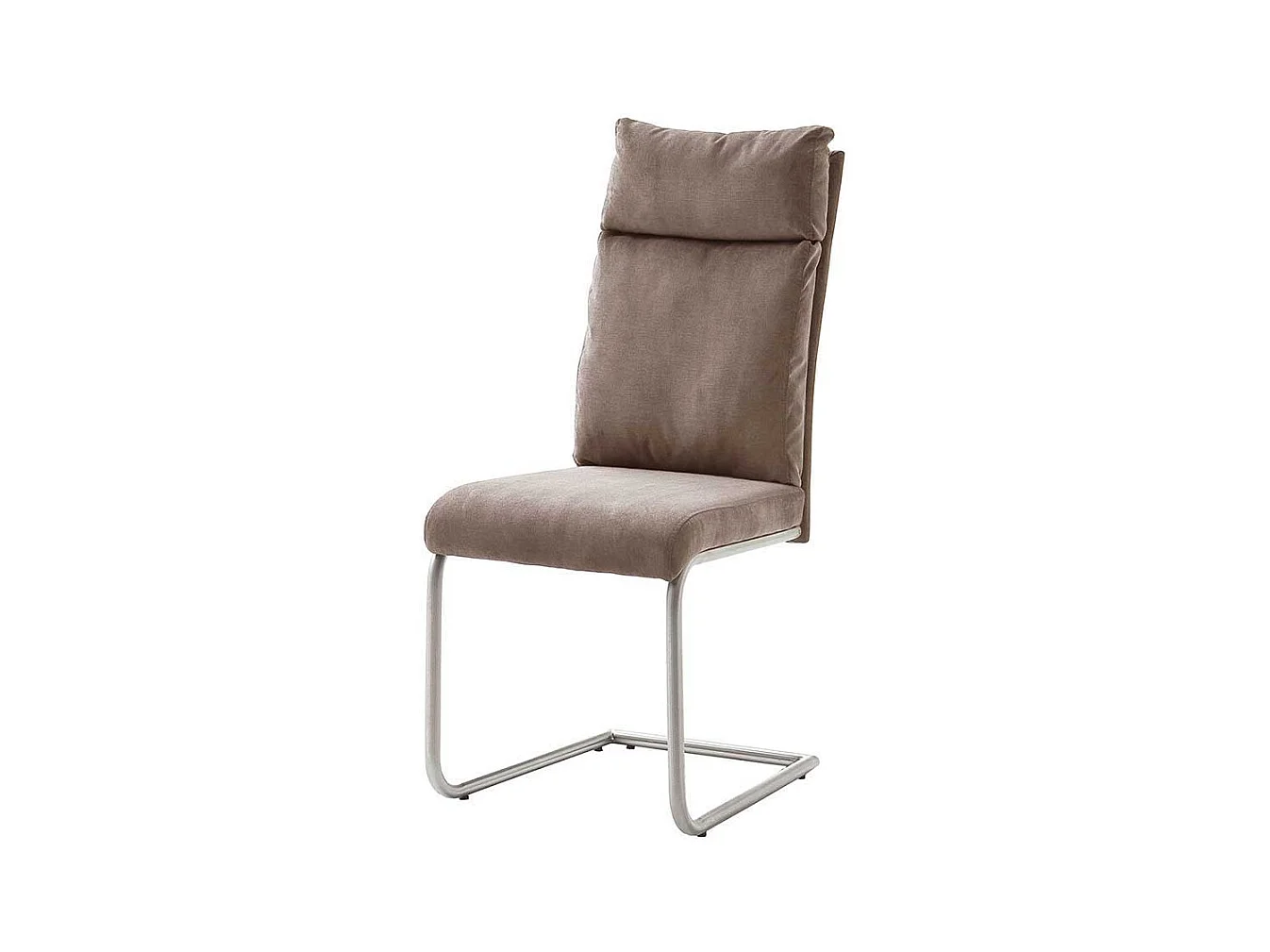 Freischwinger Set in Beige Webstoff modern (2er Set)