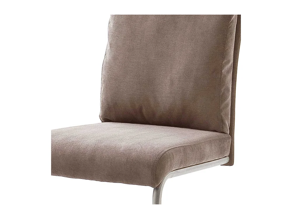 Freischwinger Set in Beige Webstoff modern (2er Set)