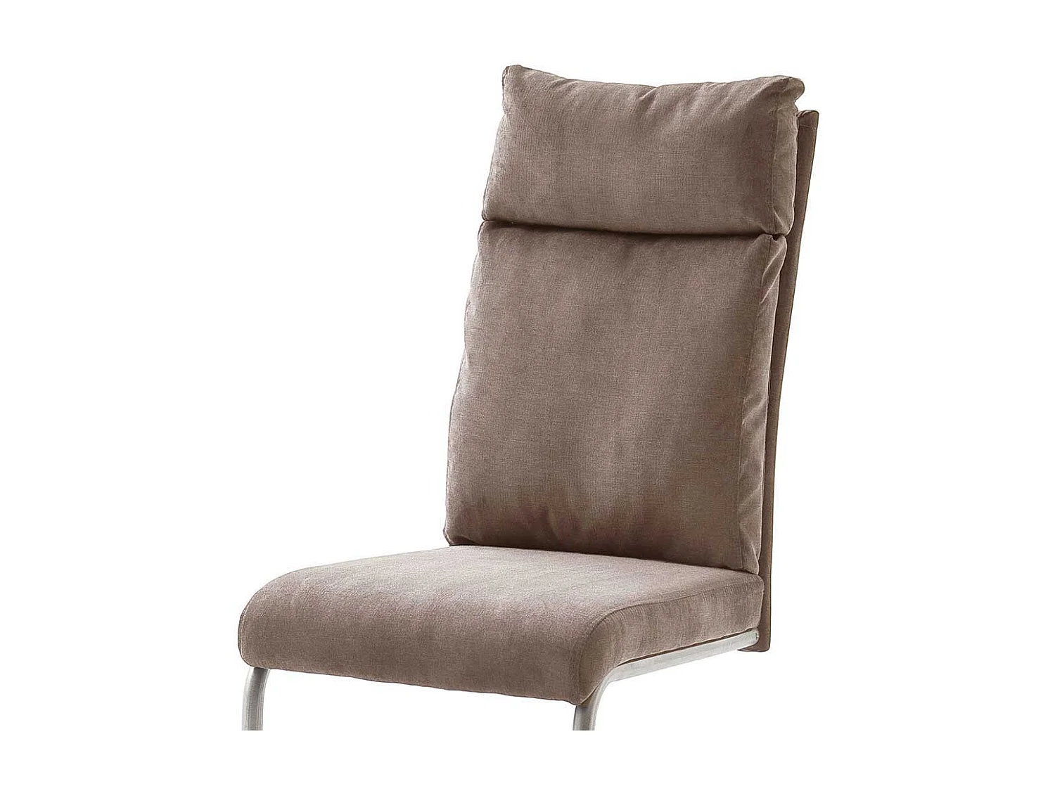 Freischwinger Set in Beige Webstoff modern (2er Set)