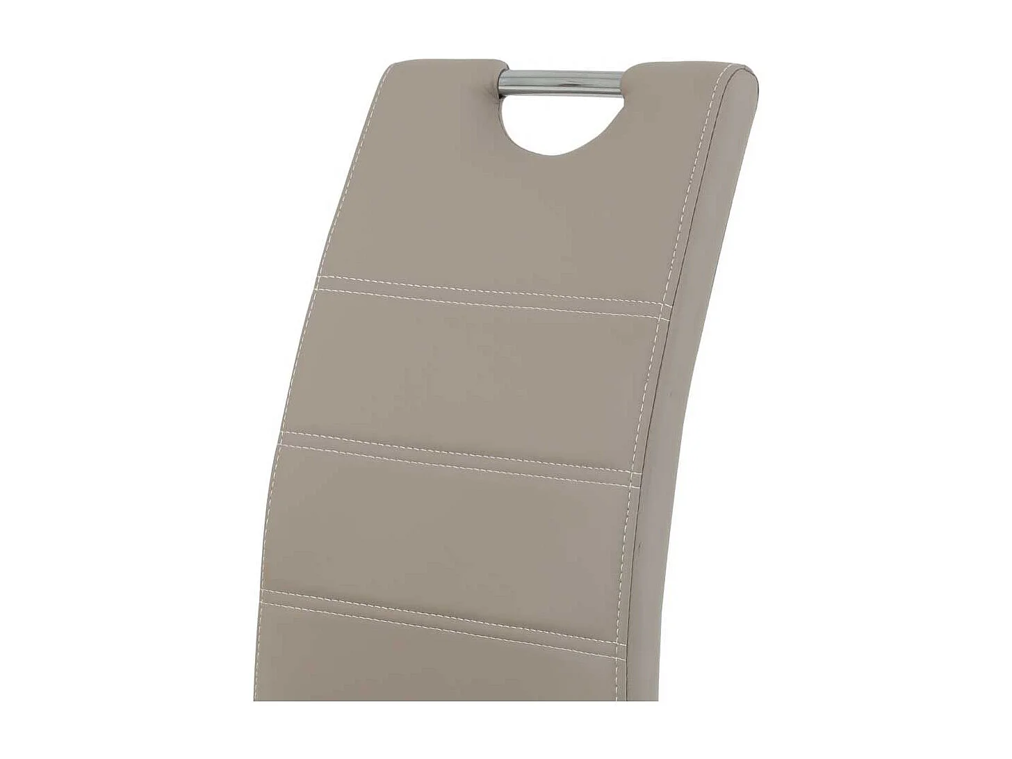 Küchenstuhl in Beige Kunstleder Metall (Set)