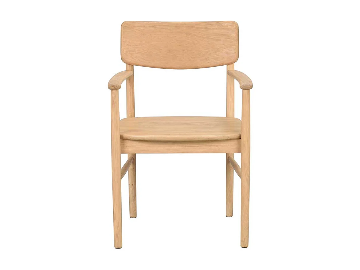 Armlehnstuhl Stuhl Esszimmer aus Eiche Massivholz mit Armlehnen