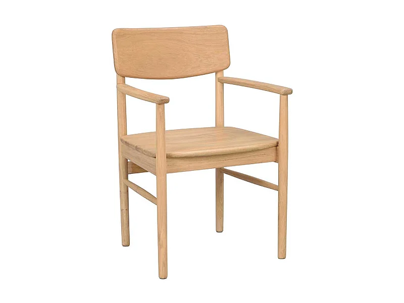 Armlehnstuhl Stuhl Esszimmer aus Eiche Massivholz mit Armlehnen