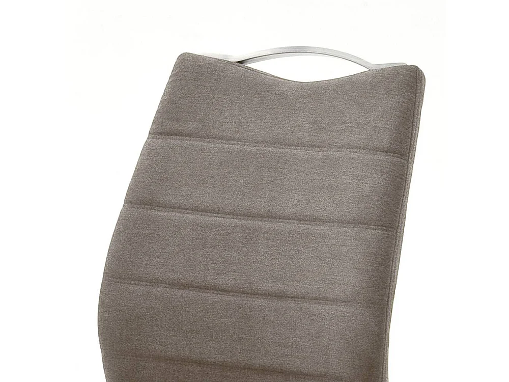 Freischwingerstuhl Polsterstuhl in Grau mit hoher R�ckenlehne (2er Set)