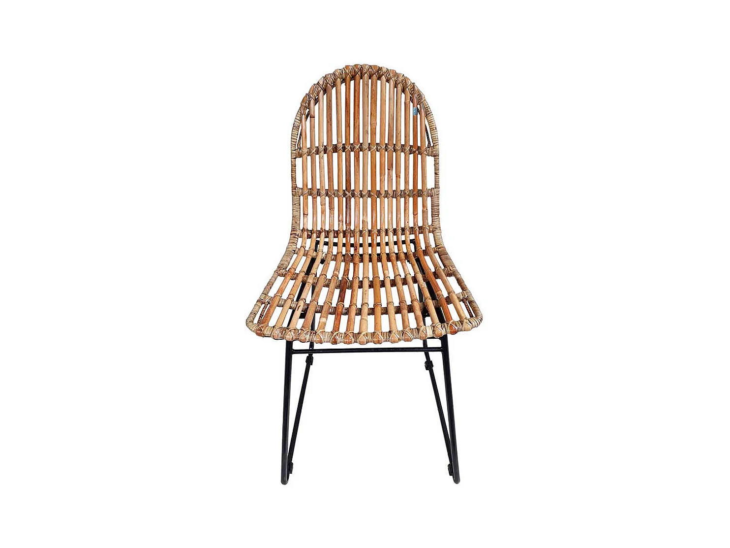 Rattan Esszimmerstuhl Metallgestell modern (2er Set)