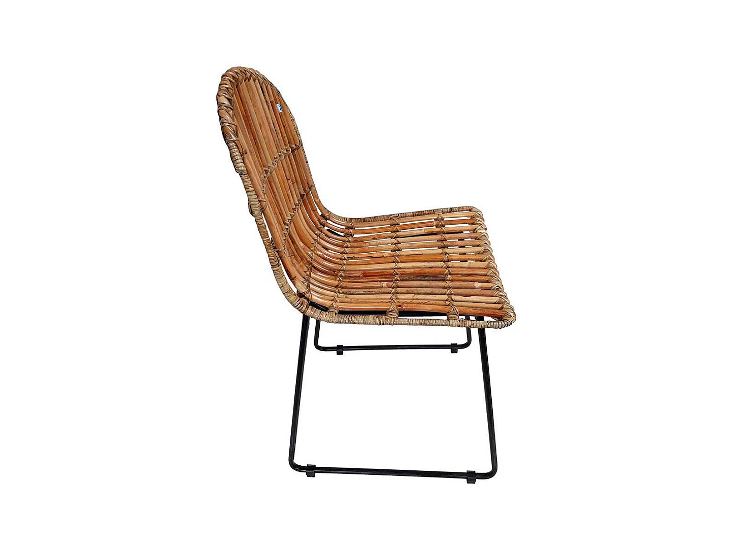 Rattan Esszimmerstuhl Metallgestell modern (2er Set)