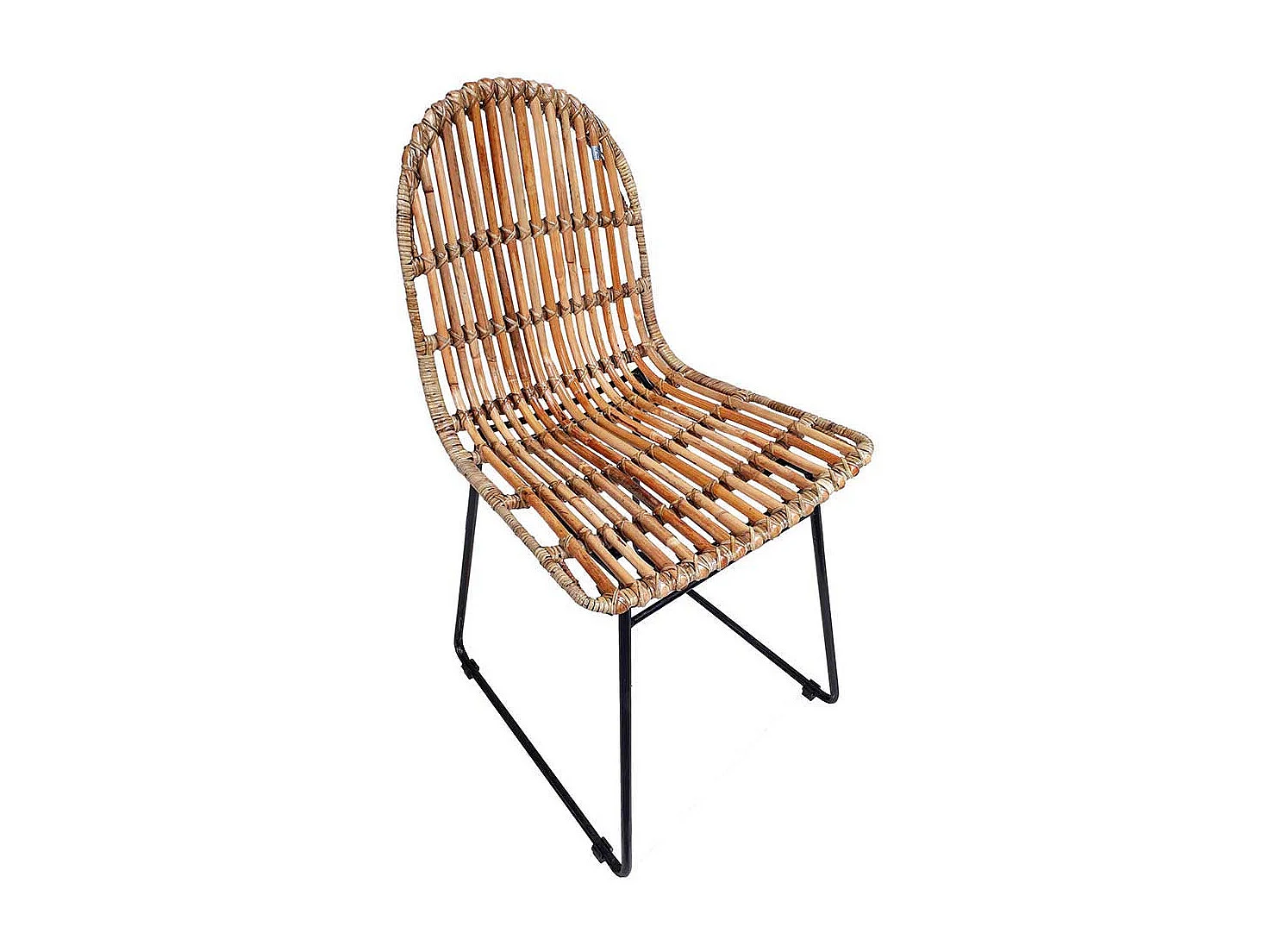 Rattan Esszimmerstuhl Metallgestell modern (2er Set)
