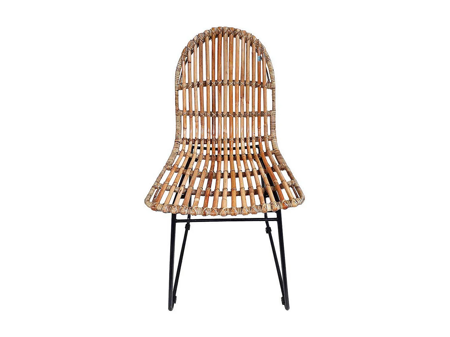 Rattan Esszimmerstuhl Metallgestell modern (2er Set)