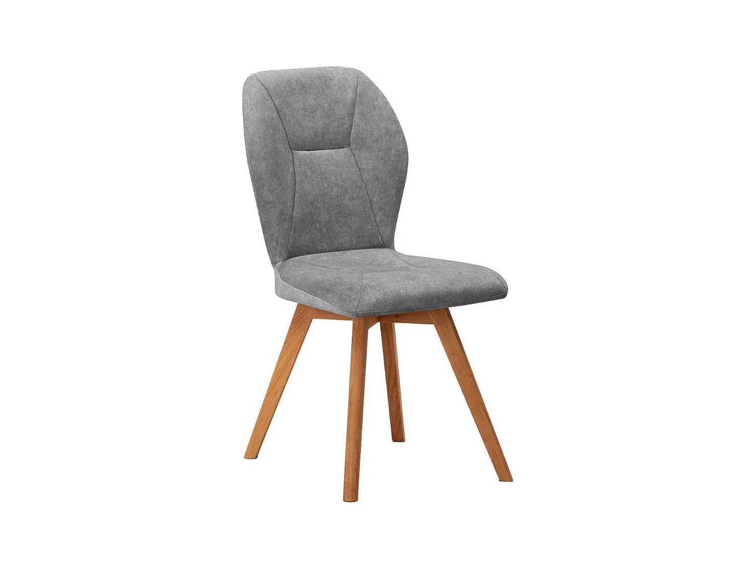K�chenstuhl Polsterstuhl in Grau und modernem Design (2er Set)