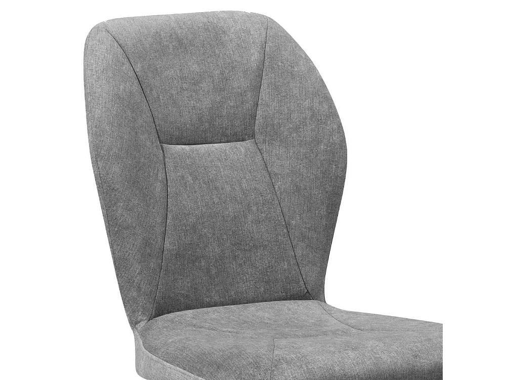 Küchenstuhl Polsterstuhl in Grau und modernem Design (2er Set)