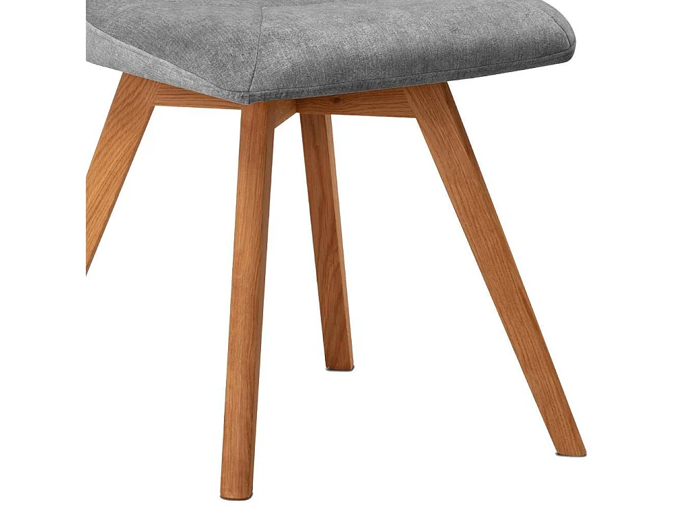 Küchenstuhl Polsterstuhl in Grau und modernem Design (2er Set)