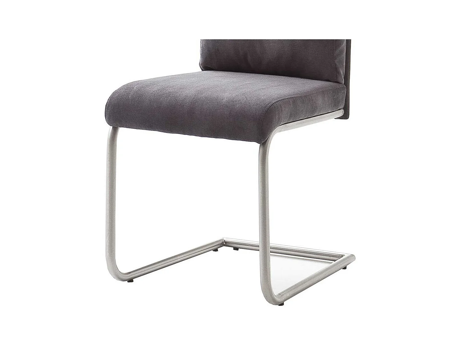 Freischwinger Set in Anthrazit Webstoff Edelstahl (2er Set)