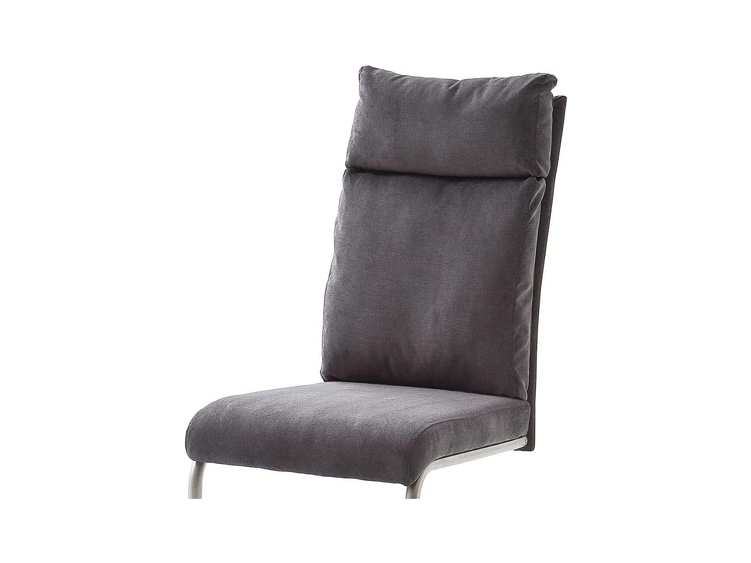 Freischwinger Set in Anthrazit Webstoff Edelstahl (2er Set)