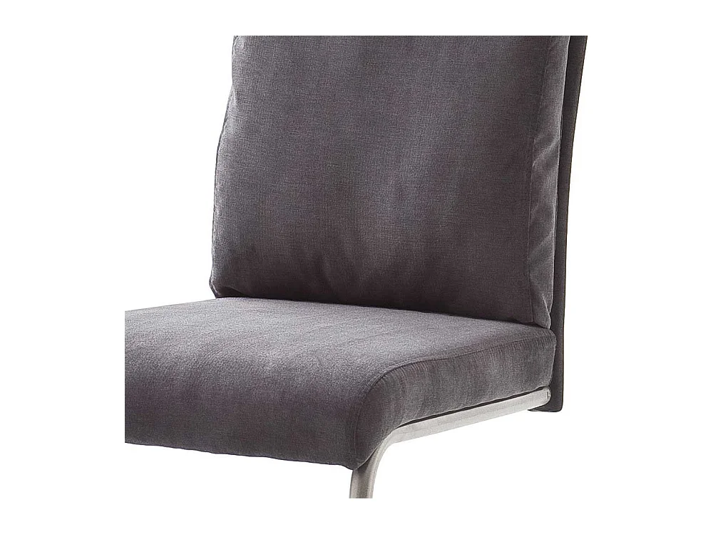 Freischwinger Set in Anthrazit Webstoff Edelstahl (2er Set)