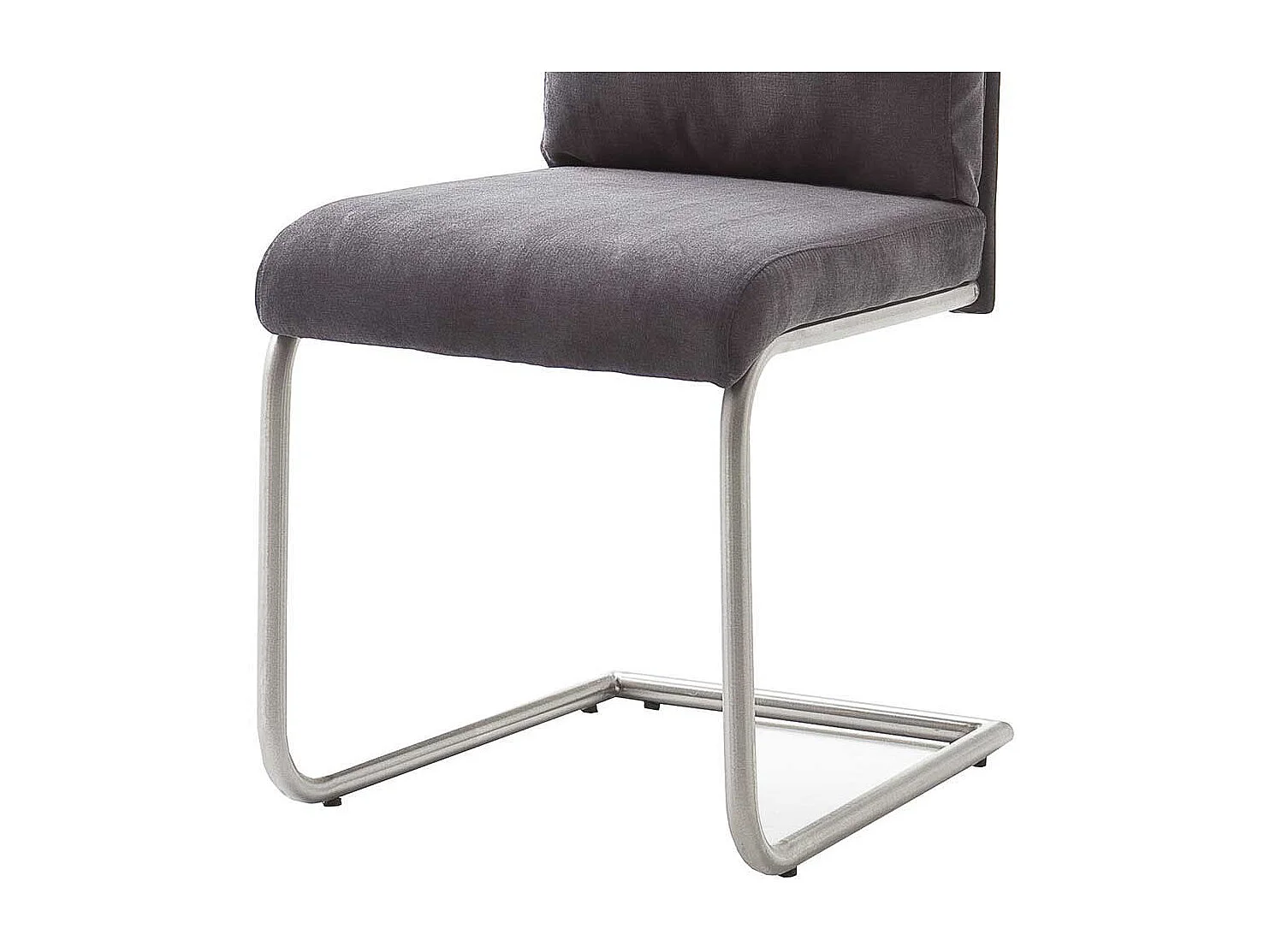 Freischwinger Set in Anthrazit Webstoff Edelstahl (2er Set)