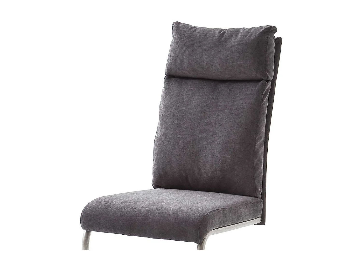 Freischwinger Set in Anthrazit Webstoff Edelstahl (2er Set)