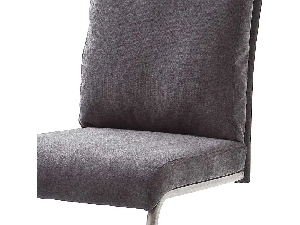 Freischwinger Set in Anthrazit Webstoff Edelstahl (2er Set)