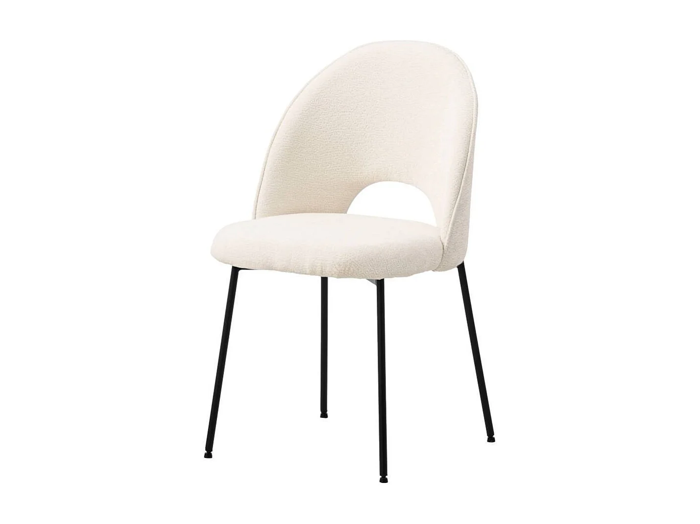 Stuhl Küche Kuechenstuhl aus Chenillegewebe mit Gestell aus Metall (2er Set)