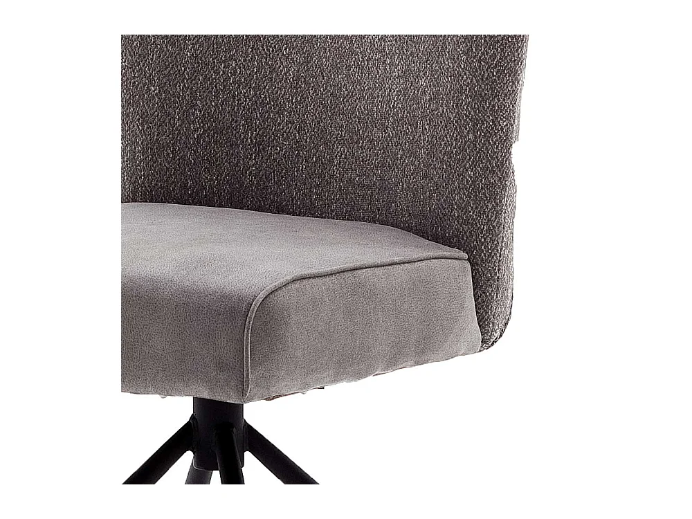 K�chenst�hle in Grau Stoff drehbar (2er Set)