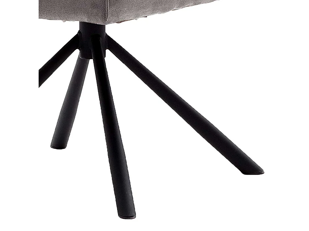 K�chenst�hle in Grau Stoff drehbar (2er Set)