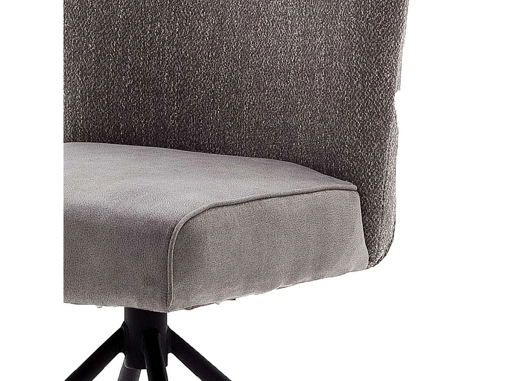 K�chenst�hle in Grau Stoff drehbar (2er Set)