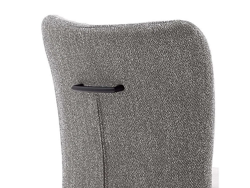 K�chenst�hle in Grau Stoff drehbar (2er Set)