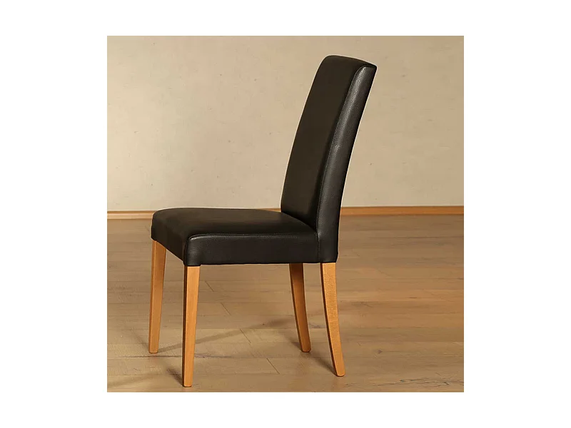 Polsterstuhl Set in Schwarz Buche massiv (2er Set)