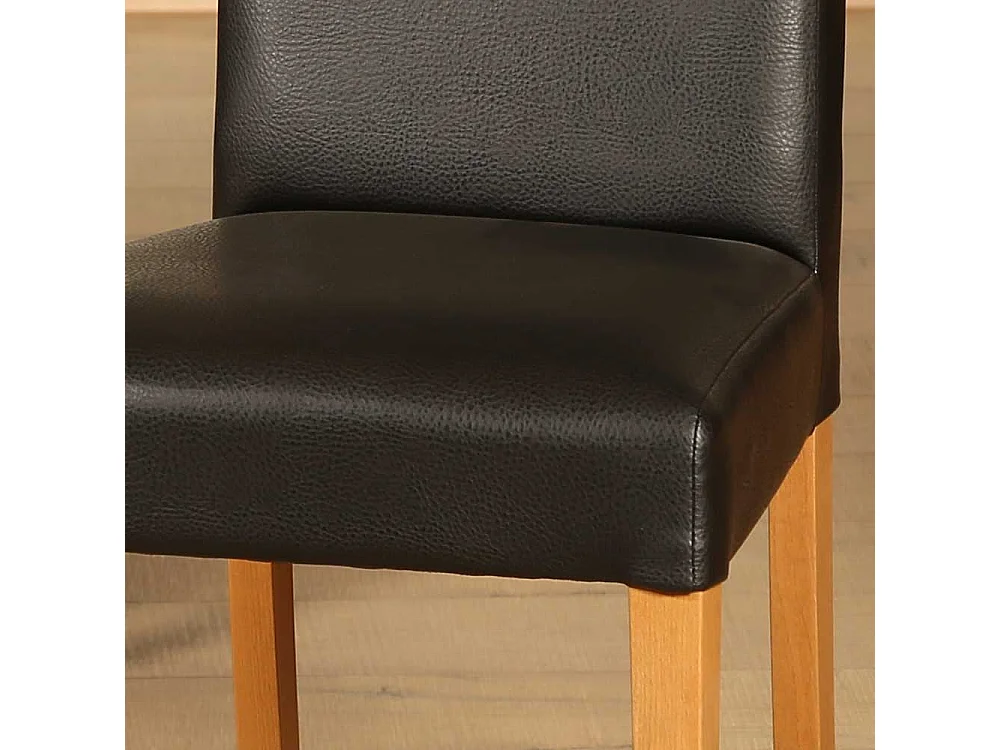 Polsterstuhl Set in Schwarz Buche massiv (2er Set)