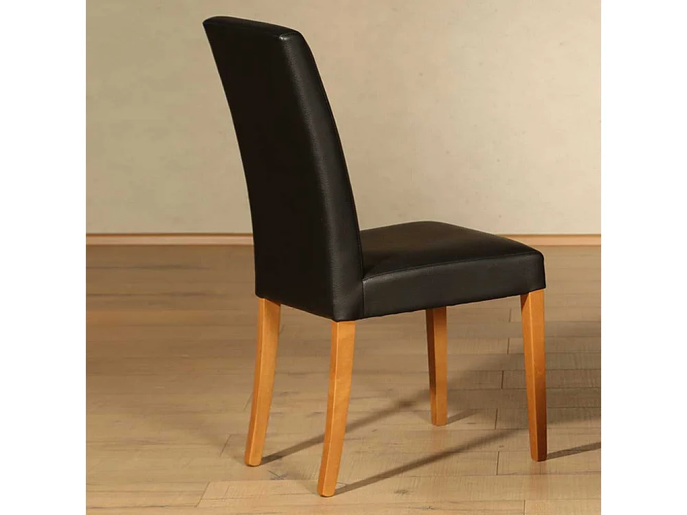 Polsterstuhl Set in Schwarz Buche massiv (2er Set)