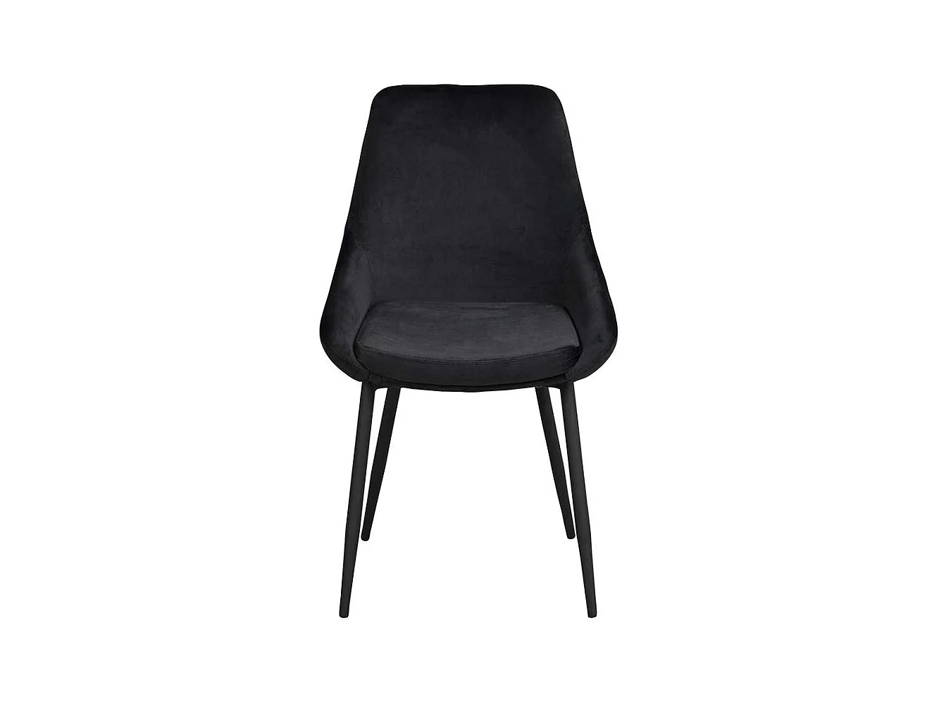 Esstisch Stühle in Schwarz Bezugsstoff aus Samt (2er Set)