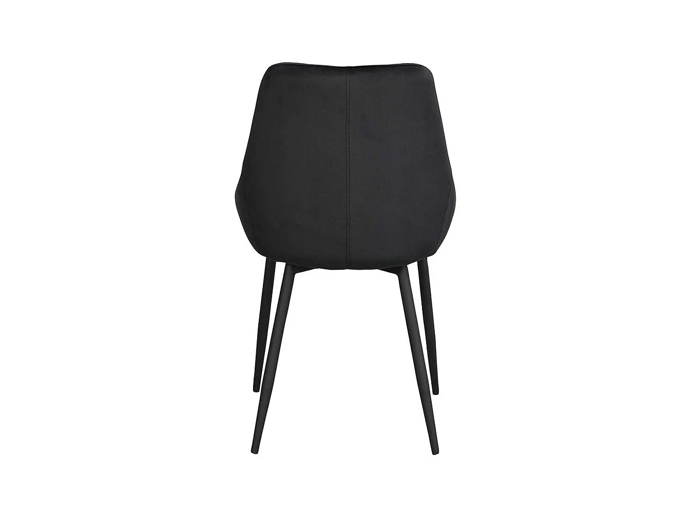 Esstisch Stühle in Schwarz Bezugsstoff aus Samt (2er Set)