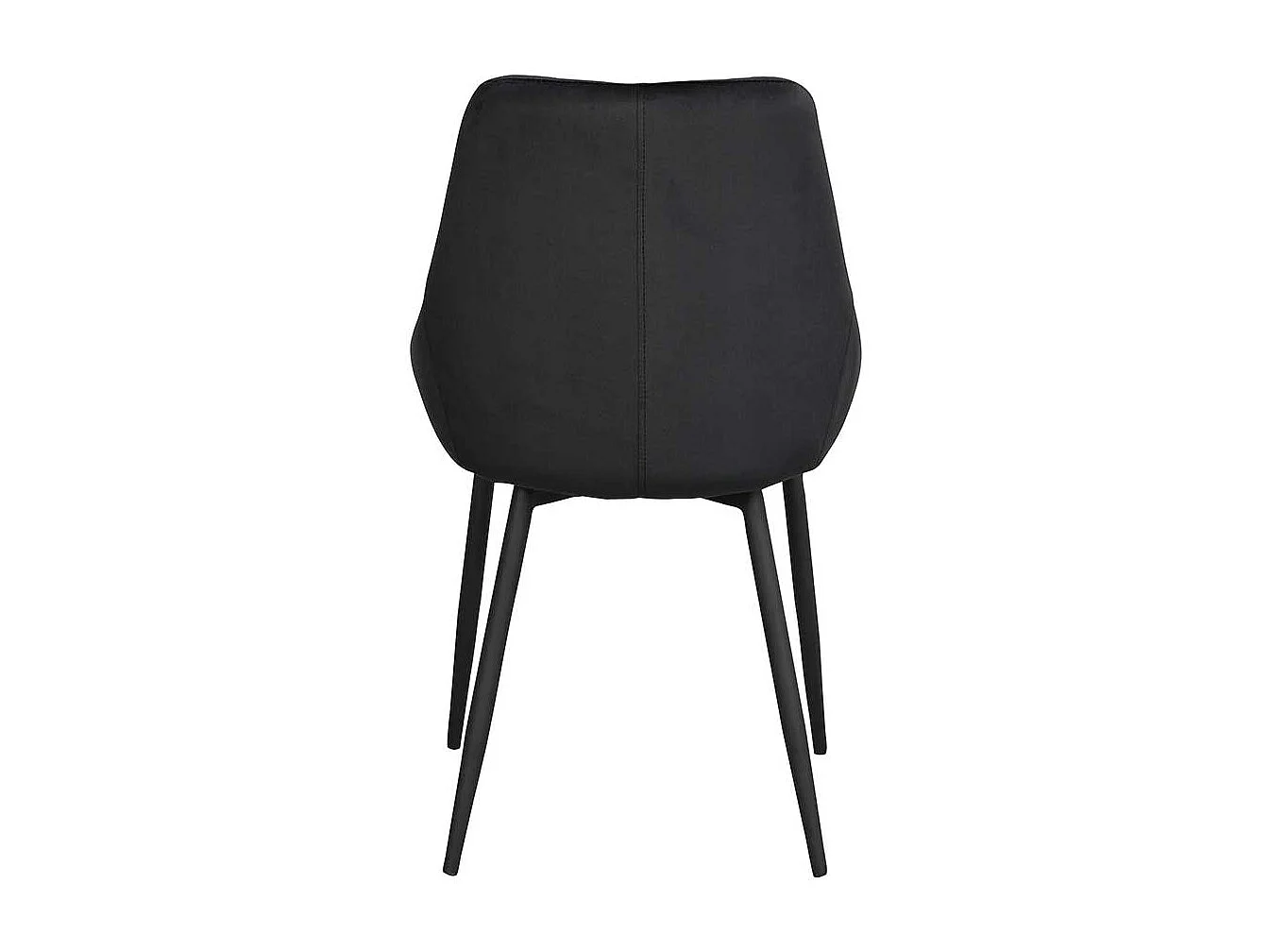 Esstisch Stühle in Schwarz Bezugsstoff aus Samt (2er Set)