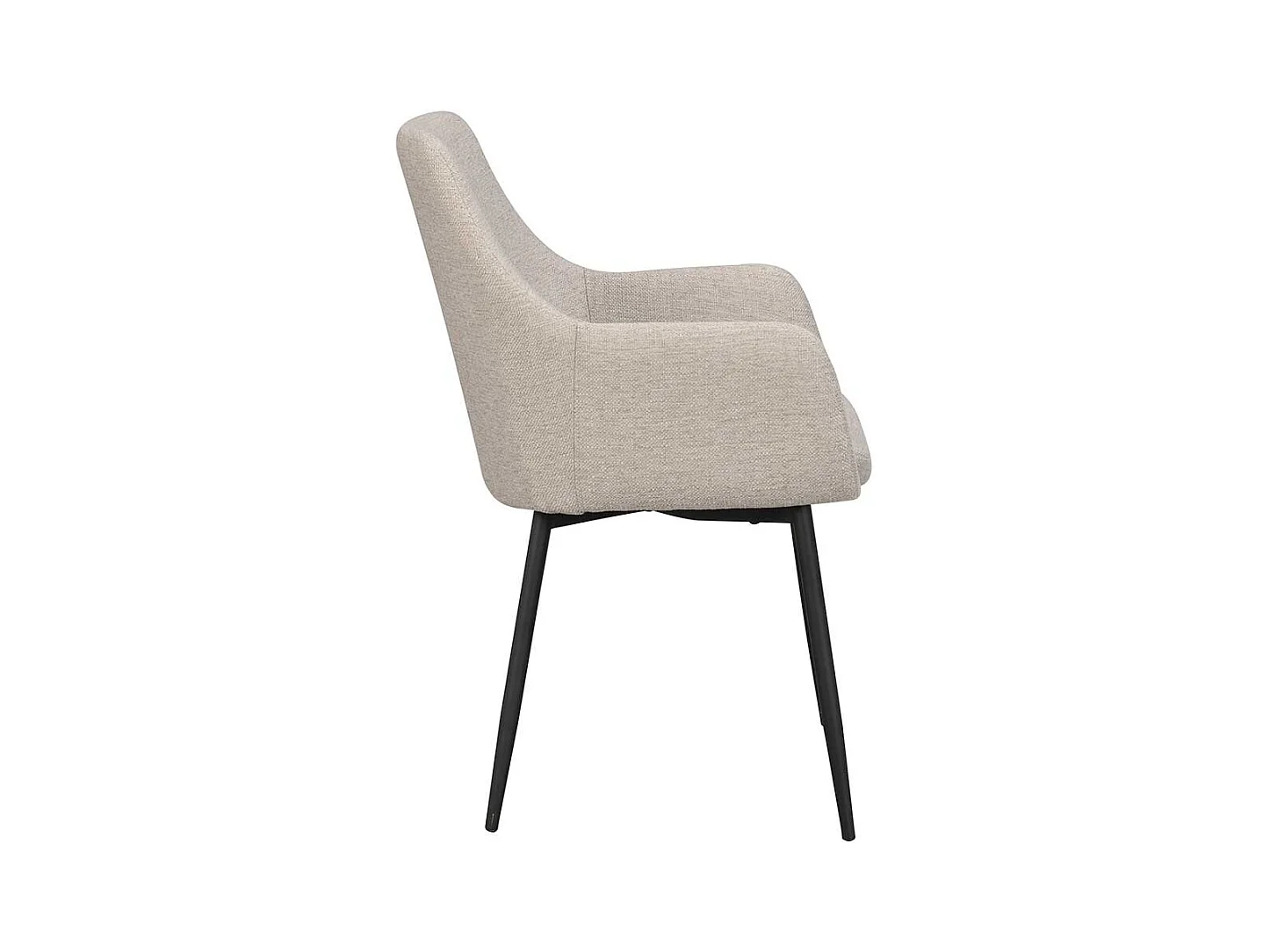 Polsterstühle in Beige im Skandi Design Stoffbezug (2er Set)