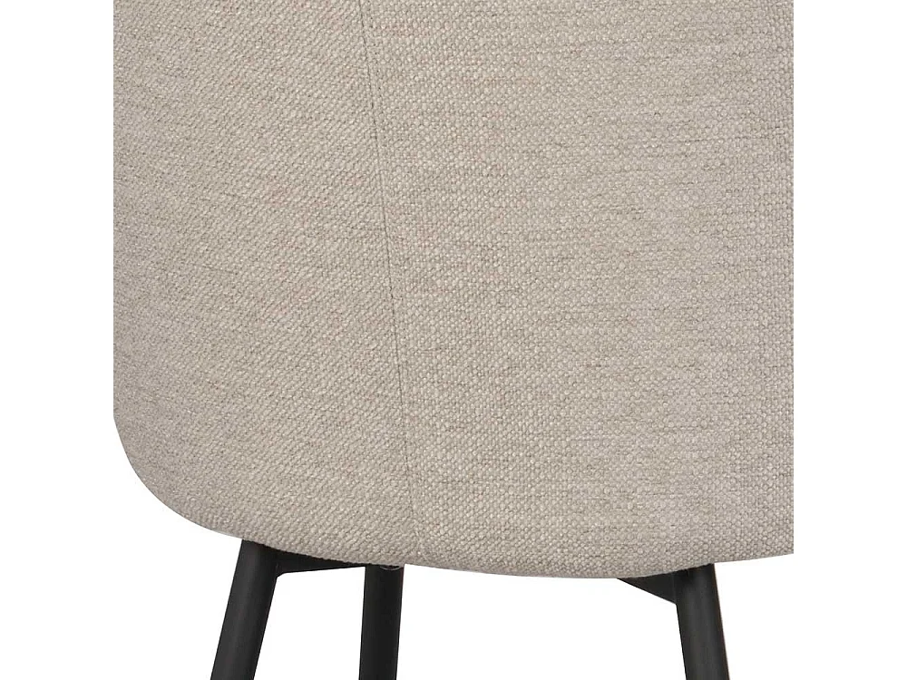Polsterstühle in Beige im Skandi Design Stoffbezug (2er Set)