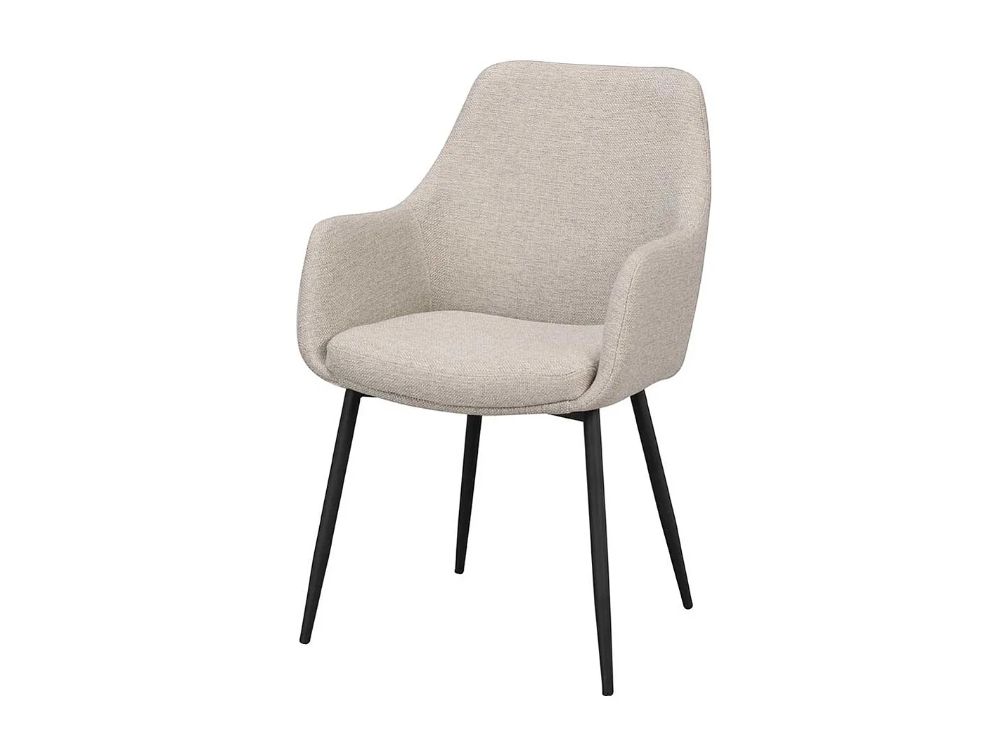 Polsterstühle in Beige im Skandi Design Stoffbezug (2er Set)