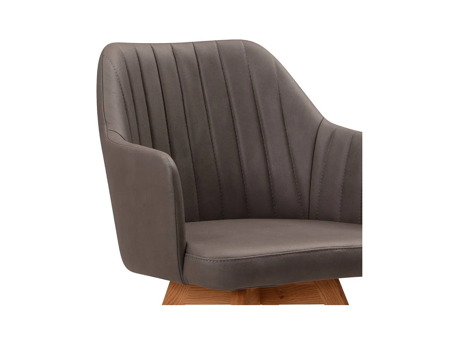 Armlehnstuhl Esszimmerstuhl aus Massivholz und Microfaser