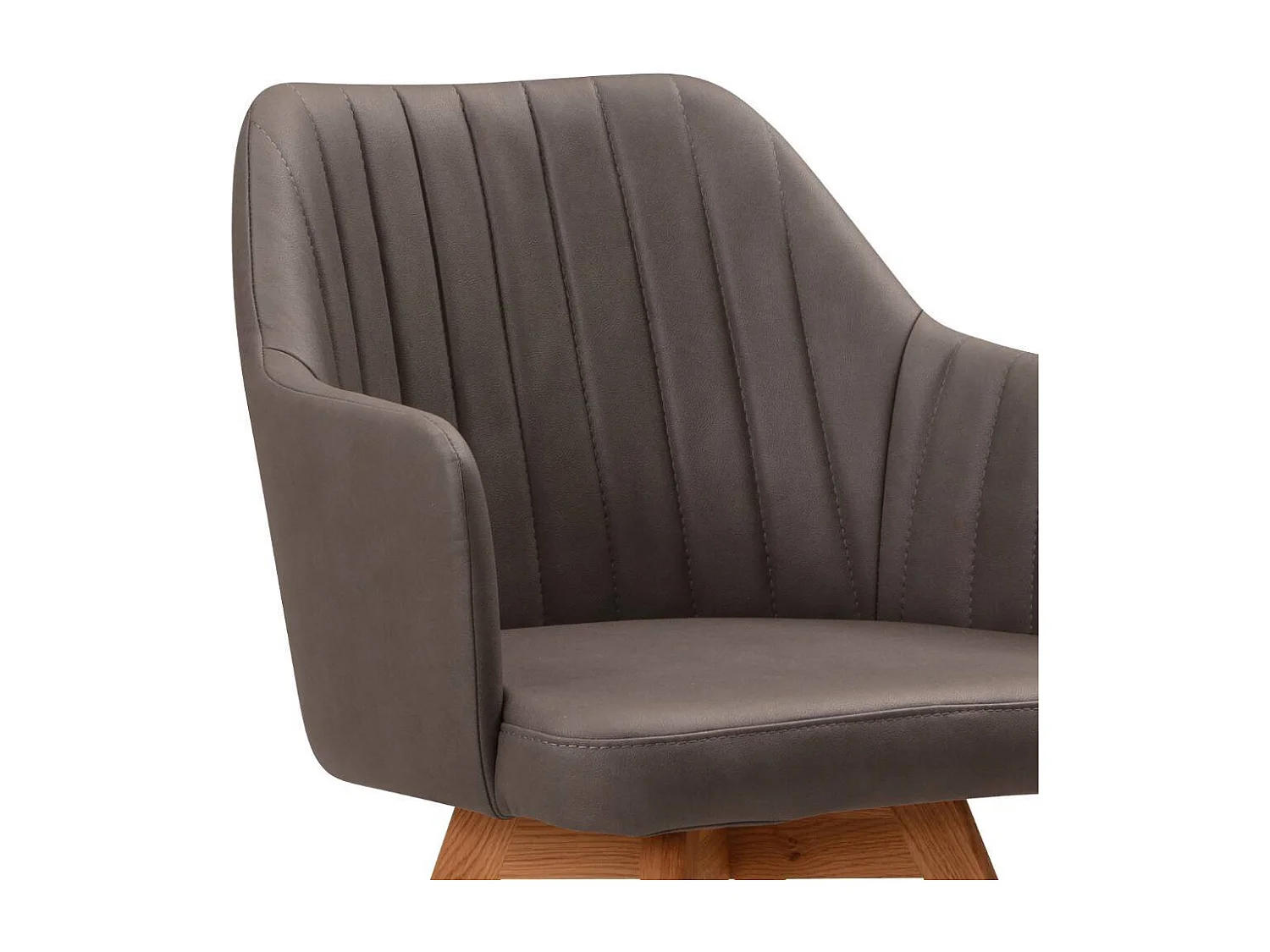 Armlehnstuhl Esszimmerstuhl aus Massivholz und Microfaser