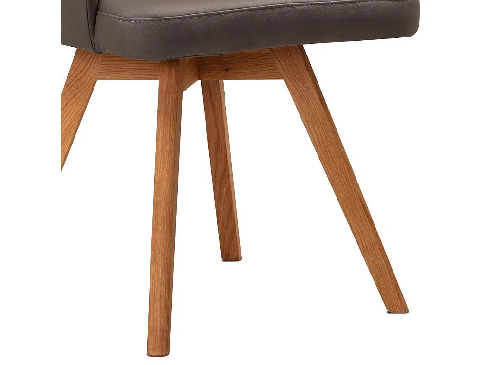 Armlehnstuhl Esszimmerstuhl aus Massivholz und Microfaser