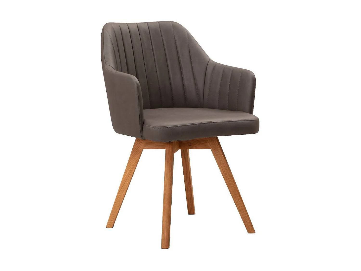 Armlehnstuhl Esszimmerstuhl aus Massivholz und Microfaser