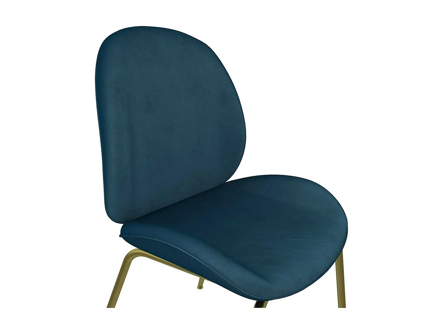 Samt Stuhl in Petrol und Messingfarben 51 cm breit