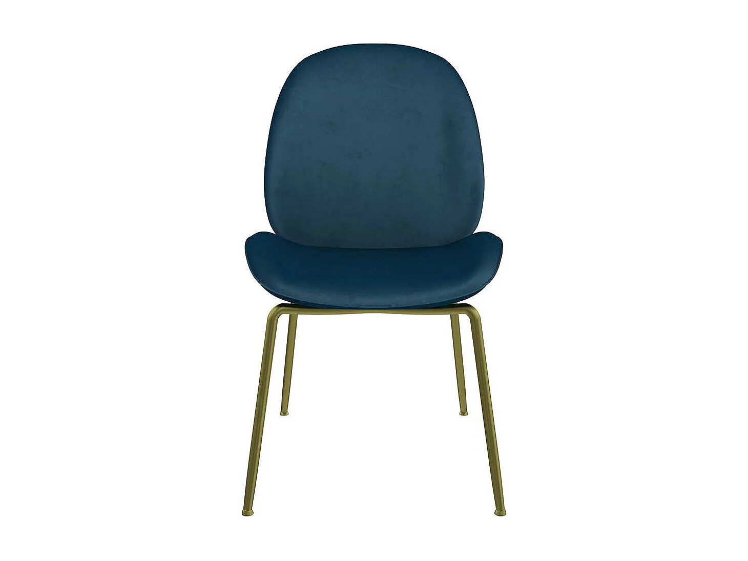 Samt Stuhl in Petrol und Messingfarben 51 cm breit